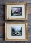 Thomas Kinkade Serenity Stone Cottage Gazebo Framed Prints Set Certificate 1999. Fixed Price $30.00.