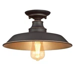Westinghouse 6370300 Iron Hill 12-INCH, One-light Indoor Semi Flush Mount Cei.... Fixed Price $57.03.