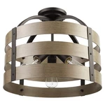 Bellevue GECF67542 Coral 3 Light 16"W Semi-flush Drum Ceiling Black. Fixed Price $90.61.