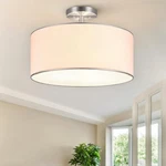 Semi Flush Mount Ceiling Light, 18" Drum Fixture With Diffused Shaped, .... Fixed Price $123.55.