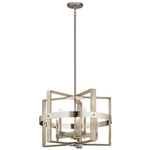 Kichler Peyton Chandelier 5 Light, White Washed Wood - 44290WWW. Fixed Price $1229.99.