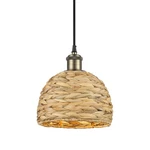 Innovations Lighting 516-1P-9-8 Woven Rattan Pendant Black. Fixed Price $220.00.