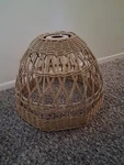 Beautiful Hampton Bay Indoor Outdoor Flush Mount 1 Bulb Light Resin Wicker New. Fixed Price $19.99.