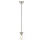 Designers Fountain Liam 1 Light Mini Pendant Satin Platinum, 93030-SP. Fixed Price $42.80.
