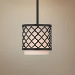 Livex Arabesque 7" Wide English Bronze Drum Mini Pendant. Fixed Price $179.96.