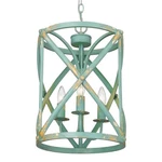 Golden Lighting Alcott Pendant Teal/antique 0890-3PTEAL Chandelier. Fixed Price $284.95.