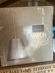 Canarm Marlin Pendant Light Grey Gold Cone Shade Adjustable Max 100W. Fixed Price $52.43.