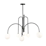 Artcraft Comet Light Chandelier, Matte Black/opal - AC6656BK. Fixed Price $529.00.