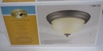 Hampton Bay 11" 2-LIGHT Oil-rubbed Bronze Flush Mount W/frosted Glass Shade-new. Fixed Price $19.25.