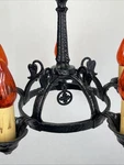 Rewired Antique Vtg Arts & Crafts Tudor Chandelier Deco Gothic Mission Hammered. Fixed Price $459.97.