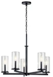 Kichler 43999 Crosby 5 Light 27"W Taper Candle Chandelier - Black. Fixed Price $334.97.