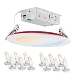 Parmida () 6 Inch 2HR Fire Rated Led Recessed Light, Etl, 5 Color 12 Pack. Fixed Price $229.12.