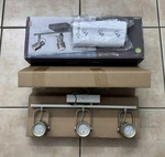Allen + Roth 3 Light Decorative Track Integrated Led Satin Nickel Nib. Fixed Price $68.30.