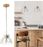 Yifi Deco Y&F630S Flower Pendant Light Brass Glass Ceiling Lamp 7.9 Shade. Fixed Price $86.99.