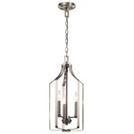 Kichler 3 Light Foyer Pendant, Brushed Nickel - 42499NI. Fixed Price $189.97.