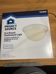 Project Source 9 Round Flush Mount Ceiling Light White Opal Glass #423826. Fixed Price $15.00.