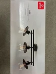 Globe Electric 59745 Nate 3-LIGHT Pendant, Dark Bronze, Clear Glass. Fixed Price $60.00.