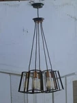 Nib Nice Large Indoor Outdoor 5-LITE Chandelier Pendant Light. Fixed Price $169.95.