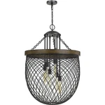 Cal Lighting & Accessories FX-3718-6 Marion Chandelier Bronze With Wood. Fixed Price $1093.00.