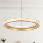 Chying Gold Pendant Modern Led Lighting 3500K Crystal Ring Hang.... Fixed Price $101.99.