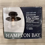 Hampton Bay Northmoore 1-LIGHT Bronze Vintage Semi-flush Mount. Fixed Price $24.00.