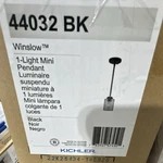 Kichler Winslow 44032BK 1-LIGHT Mini Pendant Black Glass Metal Height-adjustable. Fixed Price $29.99.