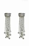 Todd Rugee Set Of 2 Boyd Lighting Wall Sconces Nickle Swarovski Crystal **read**. Fixed Price $2500.00.