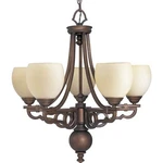 Roasted Java Swirl Glass Scroll Chandelier Progress Lighting P4572-102. Fixed Price $189.00.