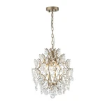 Rrtyo Arras 3-LIGHT Champagne Gold Tiered Cluster Chandelier With Crystal Beads. Fixed Price $135.99.