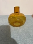 Vintage Glass Oil Lamp Shade Amber Chimney Globe. Fixed Price $22.00.