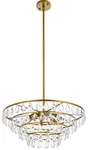 Elegant Lighting 1101D24BR Ella 6 24"W Crystal Waterfall - Brass. Fixed Price $170.00.