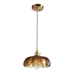 Xzhgcee Pendant Lights Kitchen Island: Amber Glass Hanging Fixture With.... Fixed Price $76.05.