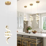 Sovinzert Modern Spiral Led Pendant Light Fixture 15IN Adjustable Hanging 4000K. Fixed Price $67.49.