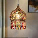 Turkish Moroccan Copper Hanging Ceiling Lamp Crystal Deco Pendant Light Fixture. Fixed Price $49.90.