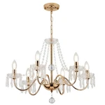 Crystal Chandelier,gold Pendant Lighting For Living Room 6 Hanging Ceiling Fi.... Fixed Price $156.49.