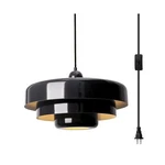 Black Pendant With Plug Cord Modern Lighting 3-LAYER Nordic .... Fixed Price $142.50.