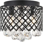 Elegant Lighting LD5010F10 Tully 3 10"W Flush Mount Drum - Black. Fixed Price $69.30.