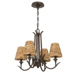 Craftmade Kokomo Light Chandelier, Aged Bronze/natural Sea 58324-ABZ. Fixed Price $254.40.