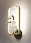 Modern Fine Copper Warm White Led Sconce Bedside Glass Gourd Lamp Light Fixture. Fixed Price $199.99.