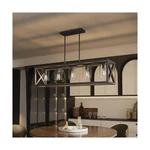 Espird Farmhouse Dining Room Light Fixture - 5 Matte Black Rectangle Li.... Fixed Price $181.25.