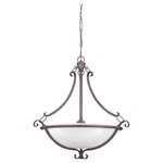 Sea Gull San Remo 6643-08 3-LIGHT Textured Rich Patina W/scavo Glass Pendant. Fixed Price $199.95.
