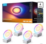 Govee Smart Recessed Downlight 2 4" Rgbic Led Lights 4-PACK Wifi App Control New. Fixed Price $75.00.
