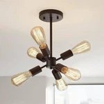 Leonie 6-LIGHT Bronze Finish Sputnik Semi-flush Mount, Bulbs Included New. Fixed Price $37.39.