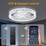 20" Modern Fan Lights Flush Mount Led Ceiling Kits W/ Remote App Control. Fixed Price $65.99.