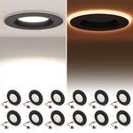 Powerasia Black 5/6 Inch Led Can Lights With 12PACK-6IN, 5CCT+NT-BK. Fixed Price $143.90.