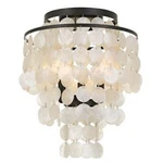 Crystorama Brielle Capiz Shell Light Ceiling Mount, Dark Bronze BRI-3003-DB. Fixed Price $270.00.