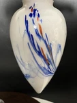 Hampton Bay Art Glass Pendant Ceiling Light 60W Adj Cord Blue Red Swirl Disc New. Fixed Price $21.24.