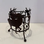 Round Metal Elk 4 Candle Holder Rustic Look Decor. D-32. Fixed Price $6.95.