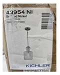 Kichler 43954NI Riviera 13.75IN Brushed Nickel 1-LIGHT Kitchen Pendant. Fixed Price $103.87.