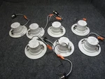 Lot Of 7 Hykolity 4" Led Baffle Trim Downlight Recessed Can 4000K Dimmabl. Fixed Price $49.99.